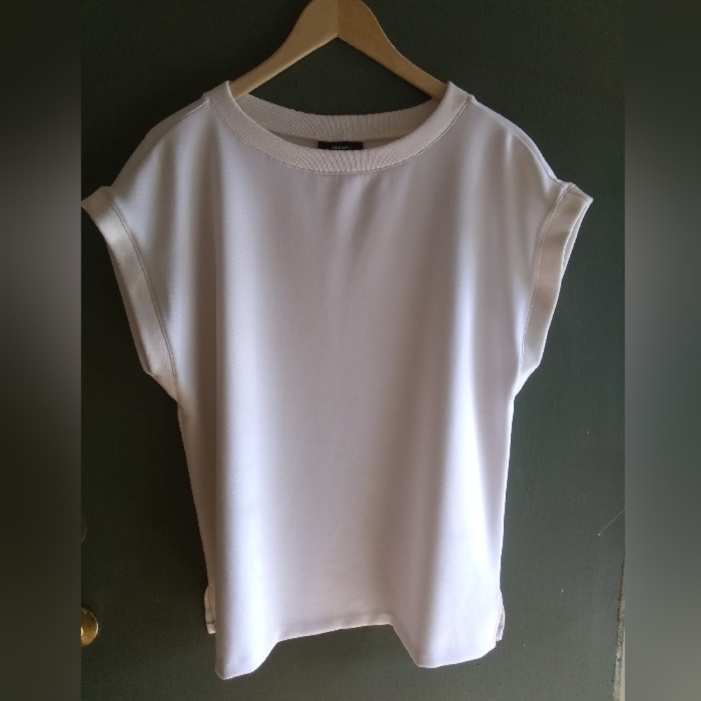 Alfani Cream Sleeveless Top Size Large